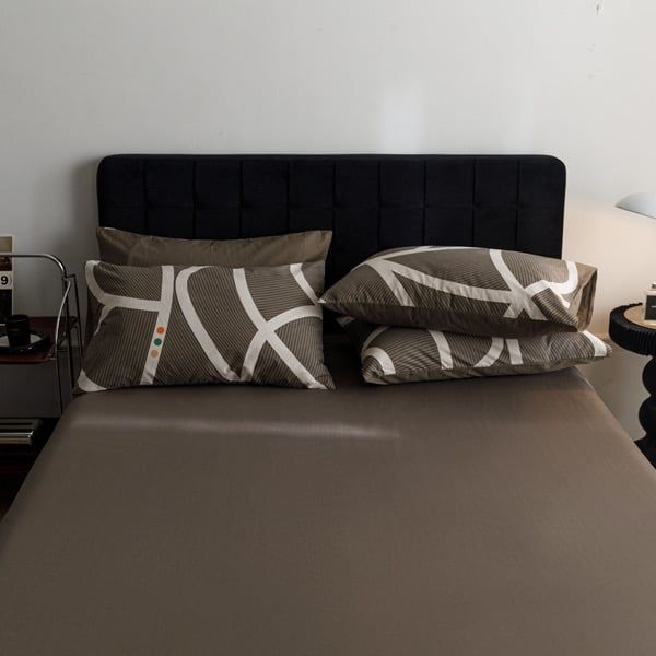 4Pcs Cotton 40s 130*70 gram/inch | Cotton Digital Printing Cover BedSet | ID COTTON4PCS025COLOR002