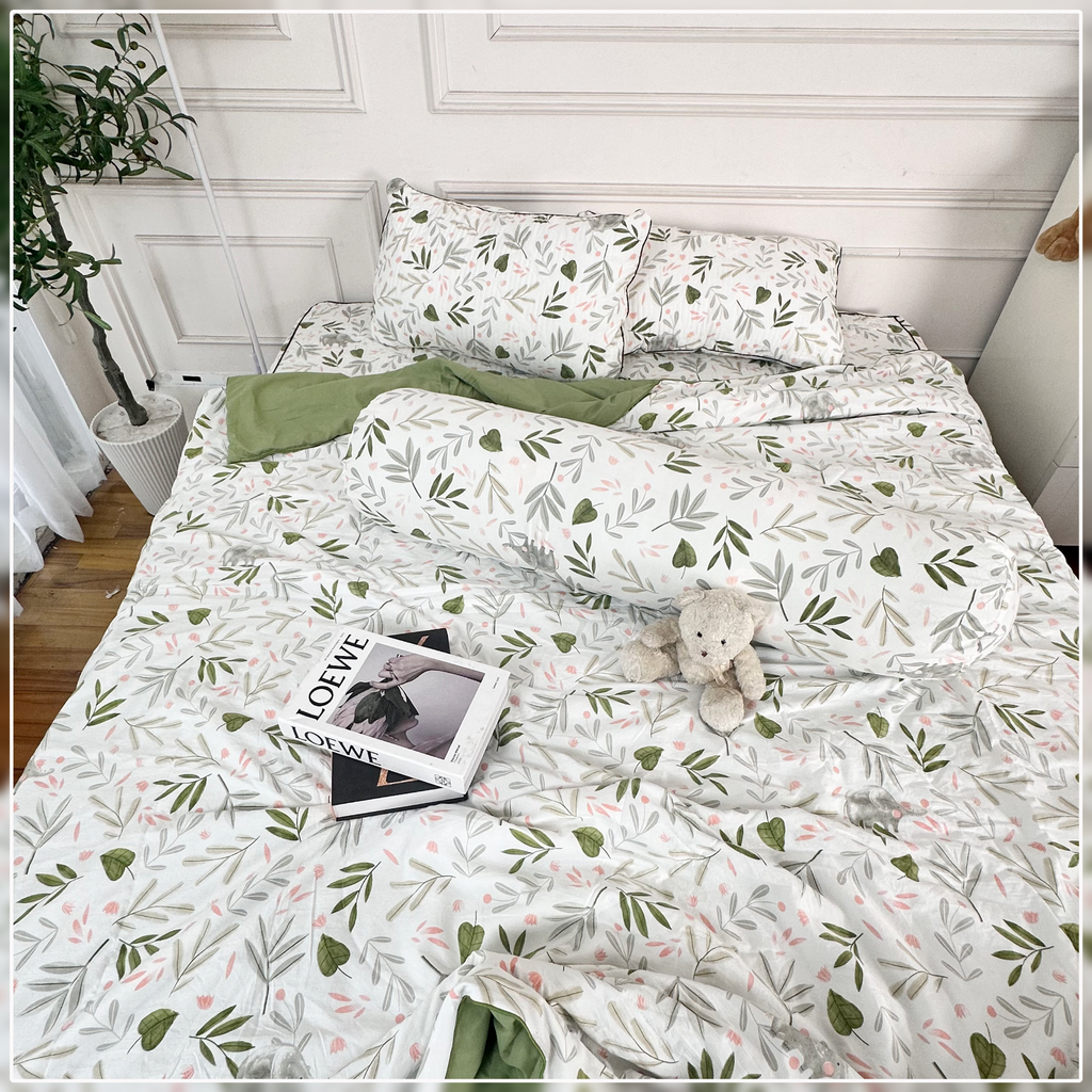 Set Chăn Ga Gối Bọc Chần Đũi Hàn Zaza Home