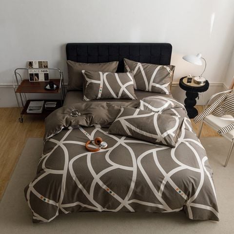 4Pcs Cotton 40s 130*70 gram/inch | Cotton Digital Printing Cover BedSet | ID COTTON4PCS025COLOR002