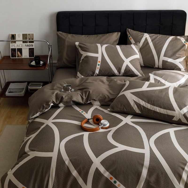 4Pcs Cotton 40s 130*70 gram/inch | Cotton Digital Printing Cover BedSet | ID COTTON4PCS025COLOR002