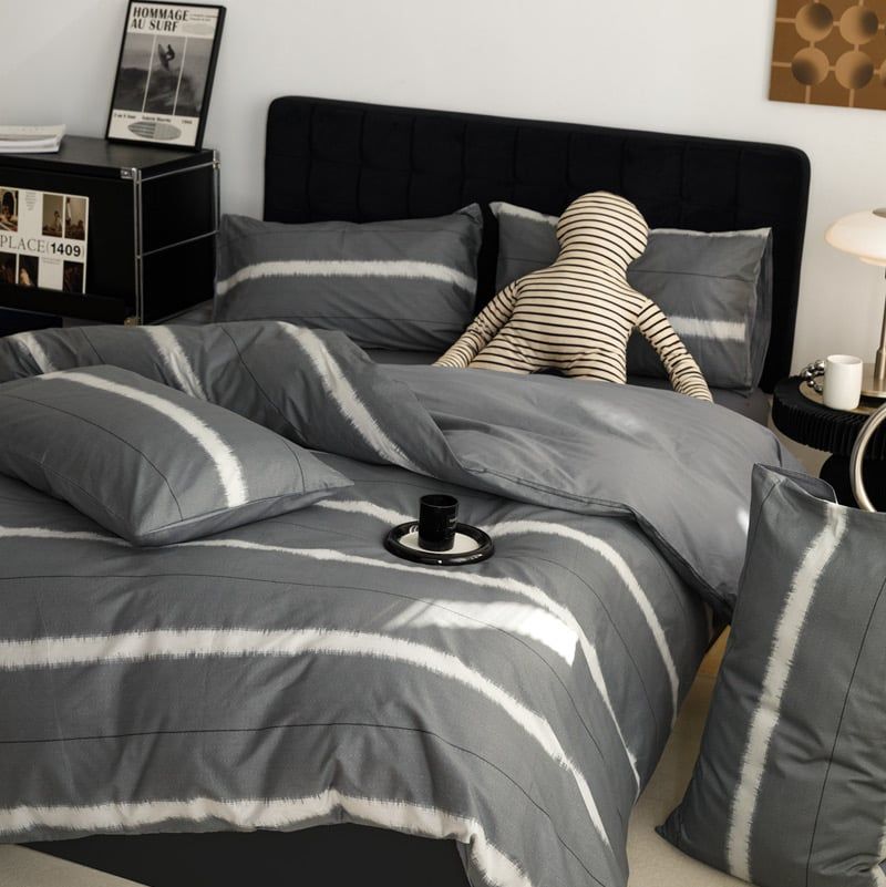 4Pcs Cotton 40s 130*70 gram/inch | Cotton Digital Printing Cover BedSet | ID COTTON4PCS025COLOR003