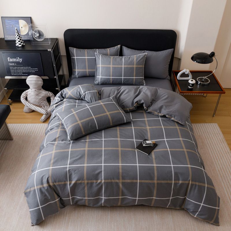 4Pcs Cotton 40s 130*70 gram/inch | Cotton Digital Printing Cover BedSet | ID COTTON4PCS025COLOR004