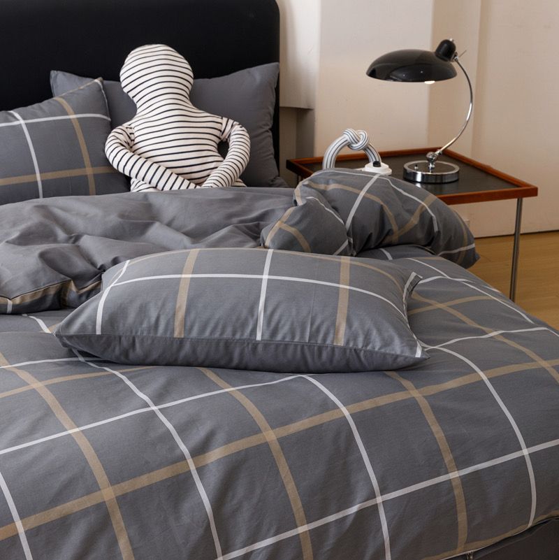 4Pcs Cotton 40s 130*70 gram/inch | Cotton Digital Printing Cover BedSet | ID COTTON4PCS025COLOR004