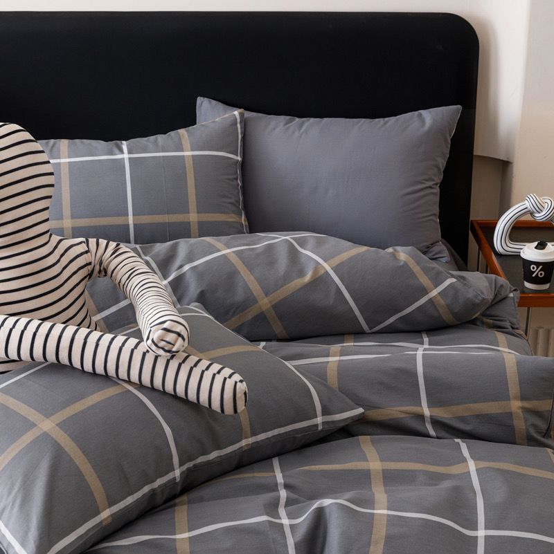 4Pcs Cotton 40s 130*70 gram/inch | Cotton Digital Printing Cover BedSet | ID COTTON4PCS025COLOR004