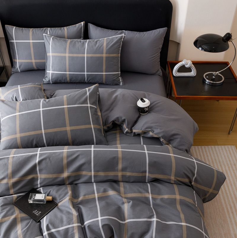 4Pcs Cotton 40s 130*70 gram/inch | Cotton Digital Printing Cover BedSet | ID COTTON4PCS025COLOR004