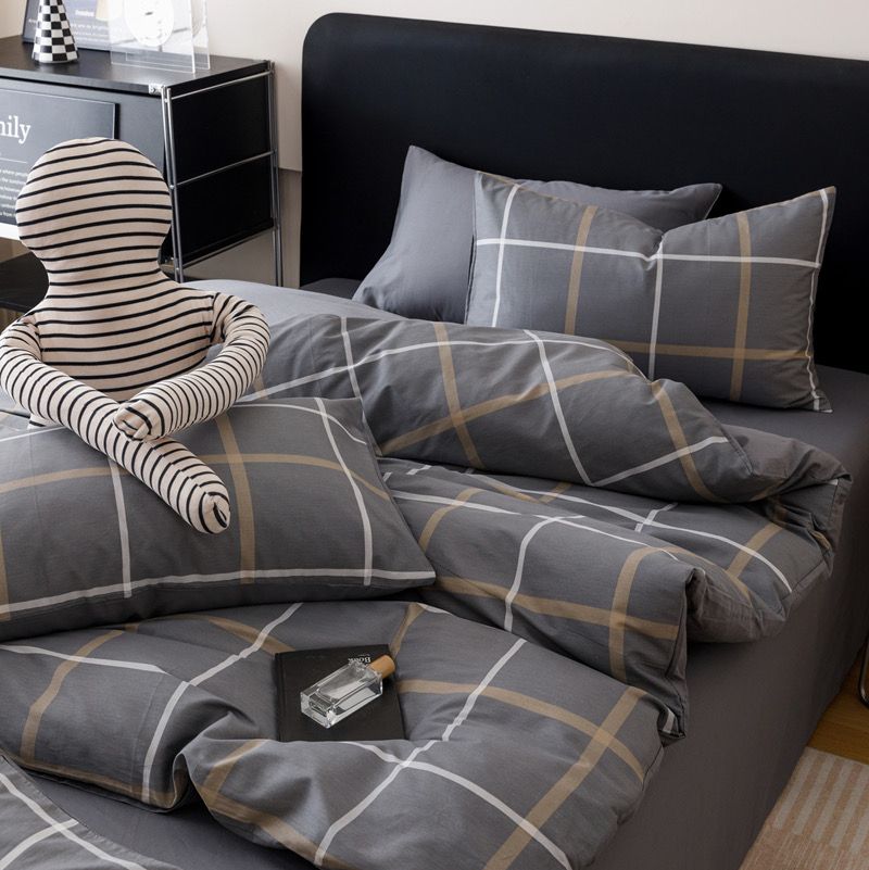 4Pcs Cotton 40s 130*70 gram/inch | Cotton Digital Printing Cover BedSet | ID COTTON4PCS025COLOR004