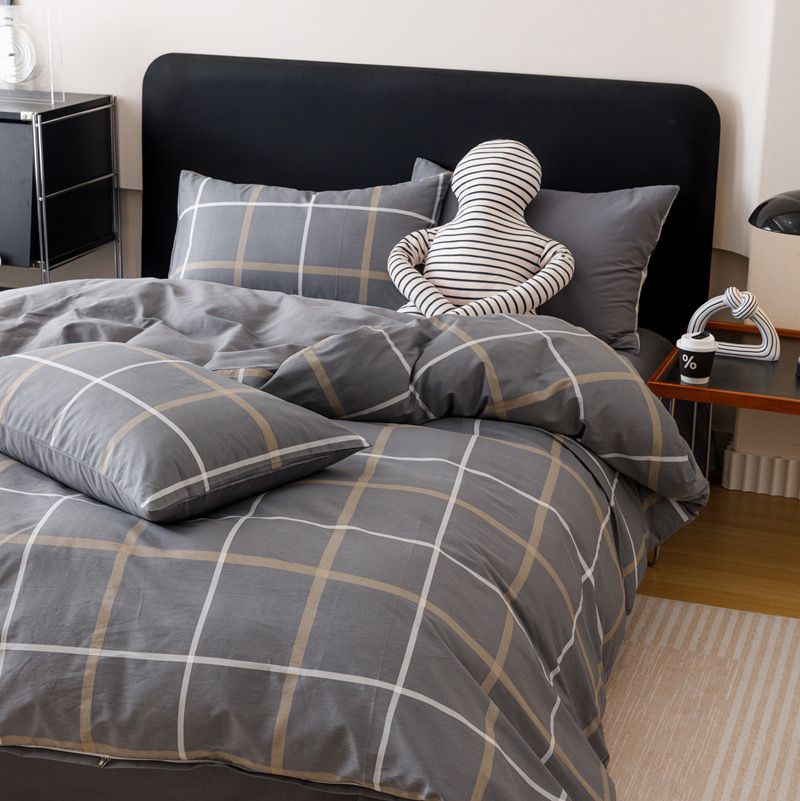 4Pcs Cotton 40s 130*70 gram/inch | Cotton Digital Printing Cover BedSet | ID COTTON4PCS025COLOR004