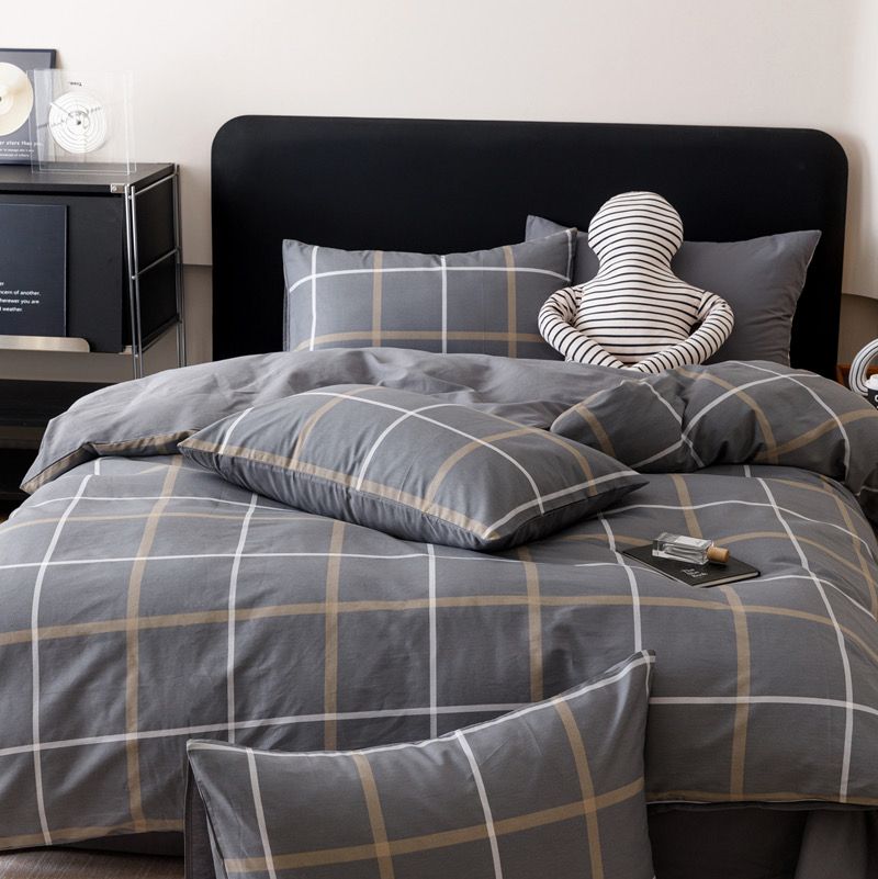 4Pcs Cotton 40s 130*70 gram/inch | Cotton Digital Printing Cover BedSet | ID COTTON4PCS025COLOR004