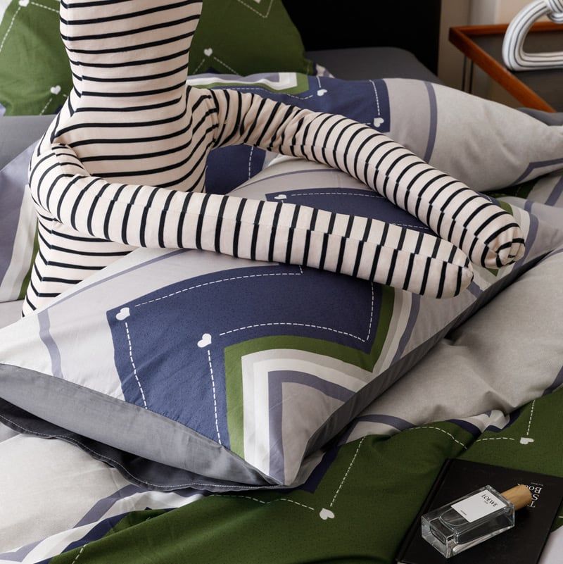 4Pcs Cotton 40s 130*70 gram/inch | Cotton Digital Printing Cover BedSet | ID COTTON4PCS025COLOR006