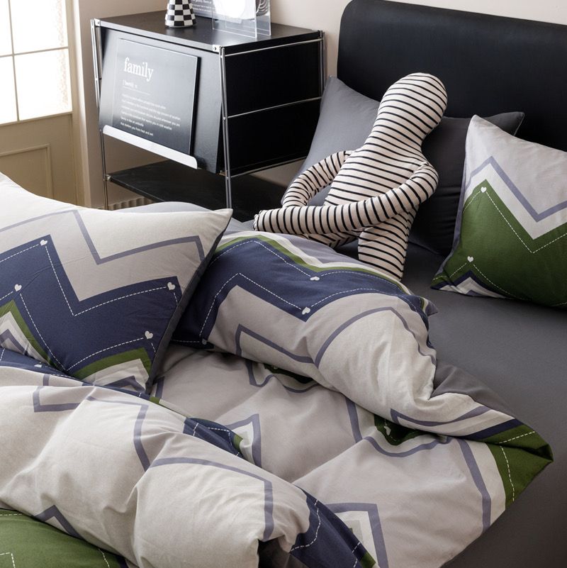 4Pcs Cotton 40s 130*70 gram/inch | Cotton Digital Printing Cover BedSet | ID COTTON4PCS025COLOR006