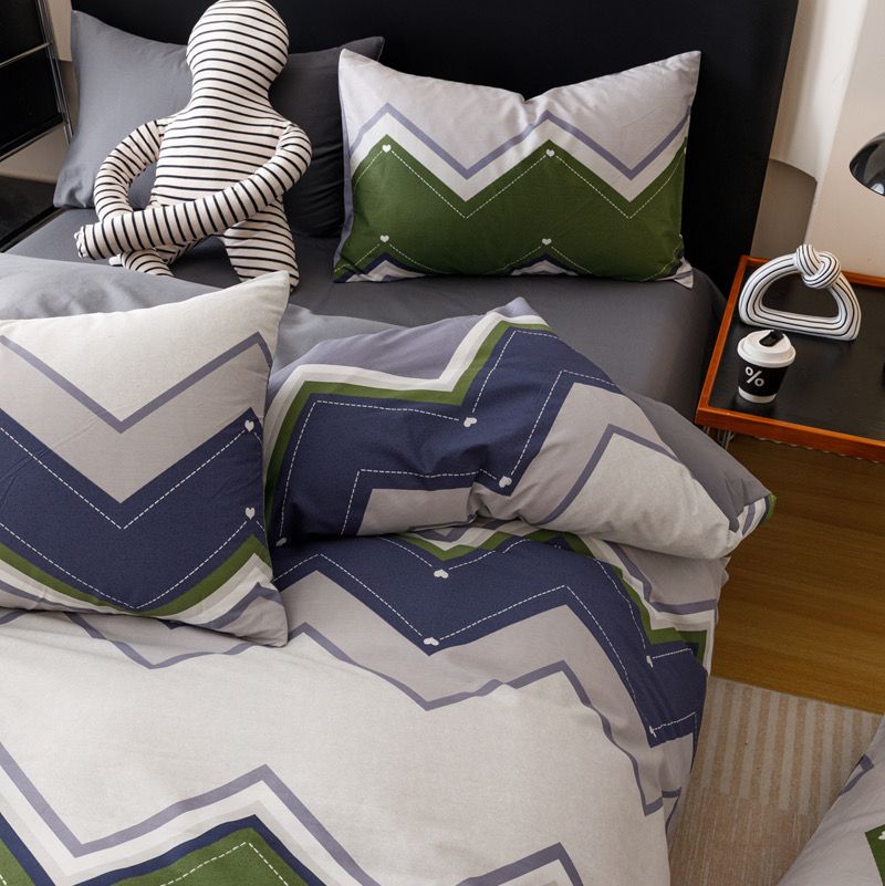 4Pcs Cotton 40s 130*70 gram/inch | Cotton Digital Printing Cover BedSet | ID COTTON4PCS025COLOR006