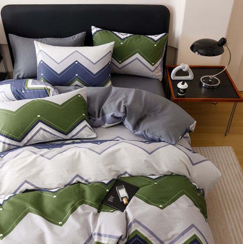 4Pcs Cotton 40s 130*70 gram/inch | Cotton Digital Printing Cover BedSet | ID COTTON4PCS025COLOR006