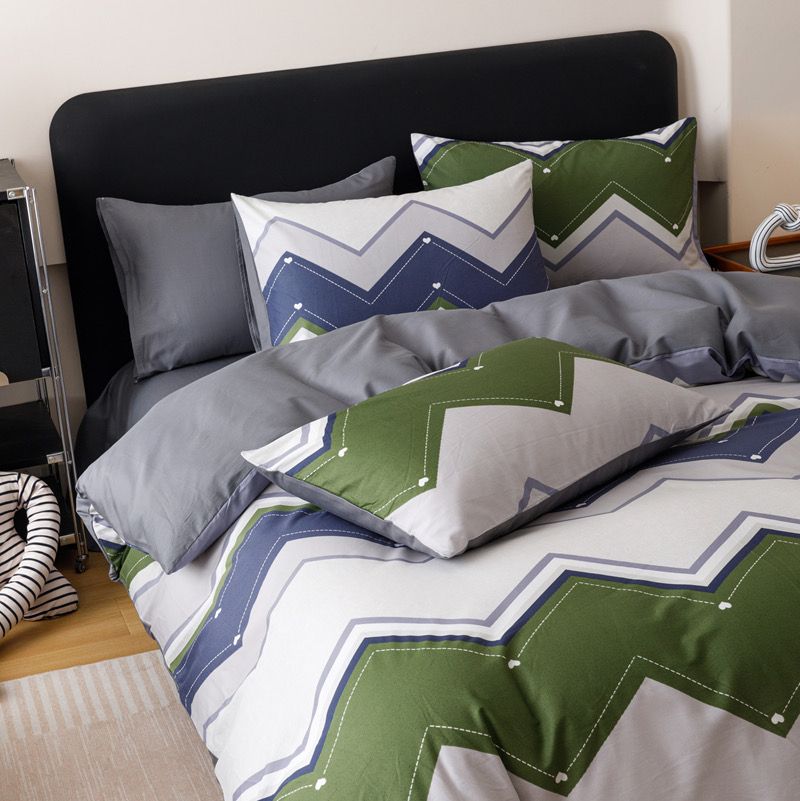 4Pcs Cotton 40s 130*70 gram/inch | Cotton Digital Printing Cover BedSet | ID COTTON4PCS025COLOR006