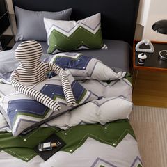 4Pcs Cotton 40s 130*70 gram/inch | Cotton Digital Printing Cover BedSet | ID COTTON4PCS025COLOR006