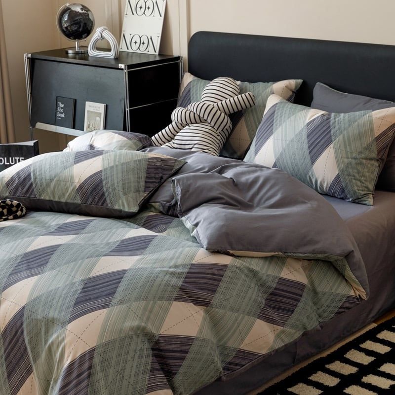 4Pcs Cotton 40s 130*70 gram/inch | Cotton Digital Printing Cover BedSet | ID COTTON4PCS025COLOR011