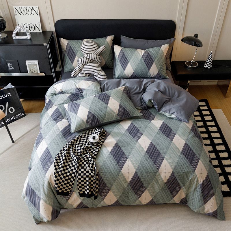 4Pcs Cotton 40s 130*70 gram/inch | Cotton Digital Printing Cover BedSet | ID COTTON4PCS025COLOR011