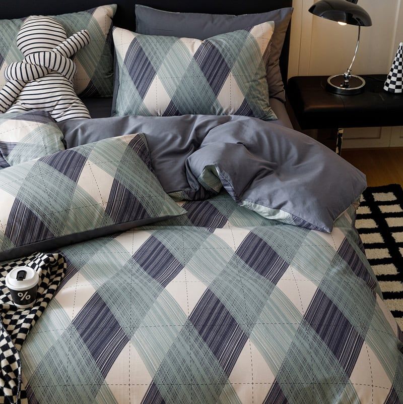 4Pcs Cotton 40s 130*70 gram/inch | Cotton Digital Printing Cover BedSet | ID COTTON4PCS025COLOR011