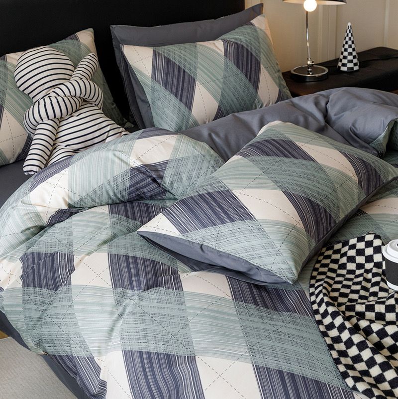 4Pcs Cotton 40s 130*70 gram/inch | Cotton Digital Printing Cover BedSet | ID COTTON4PCS025COLOR011