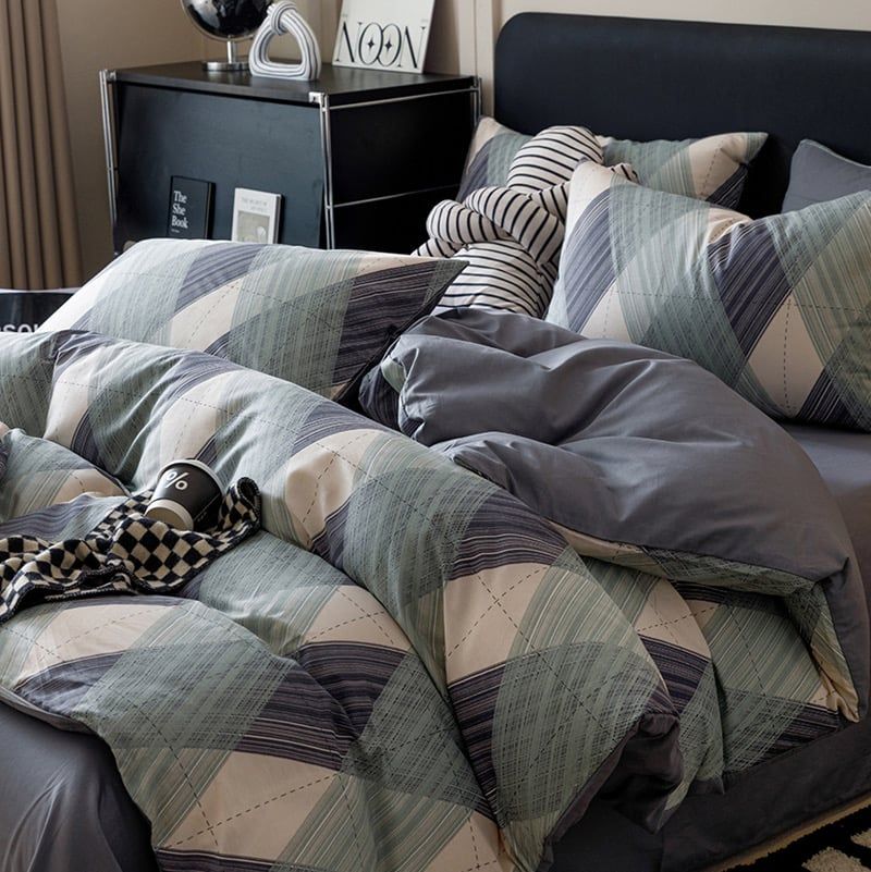 4Pcs Cotton 40s 130*70 gram/inch | Cotton Digital Printing Cover BedSet | ID COTTON4PCS025COLOR011