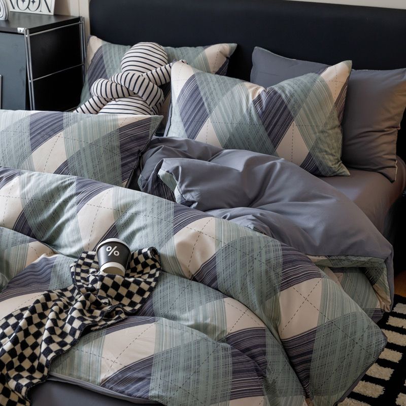 4Pcs Cotton 40s 130*70 gram/inch | Cotton Digital Printing Cover BedSet | ID COTTON4PCS025COLOR011