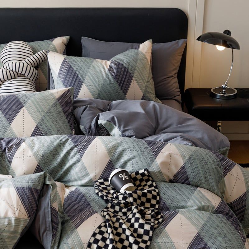 4Pcs Cotton 40s 130*70 gram/inch | Cotton Digital Printing Cover BedSet | ID COTTON4PCS025COLOR011