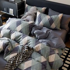 4Pcs Cotton 40s 130*70 gram/inch | Cotton Digital Printing Cover BedSet | ID COTTON4PCS025COLOR011