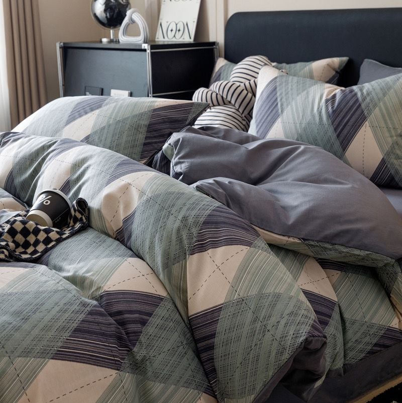 4Pcs Cotton 40s 130*70 gram/inch | Cotton Digital Printing Cover BedSet | ID COTTON4PCS025COLOR011