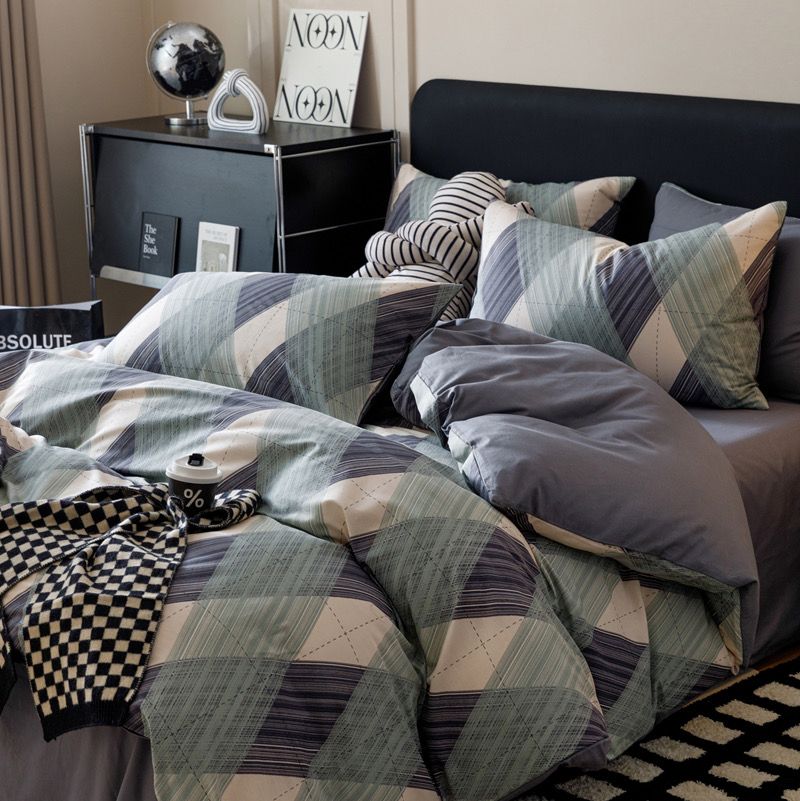 4Pcs Cotton 40s 130*70 gram/inch | Cotton Digital Printing Cover BedSet | ID COTTON4PCS025COLOR011