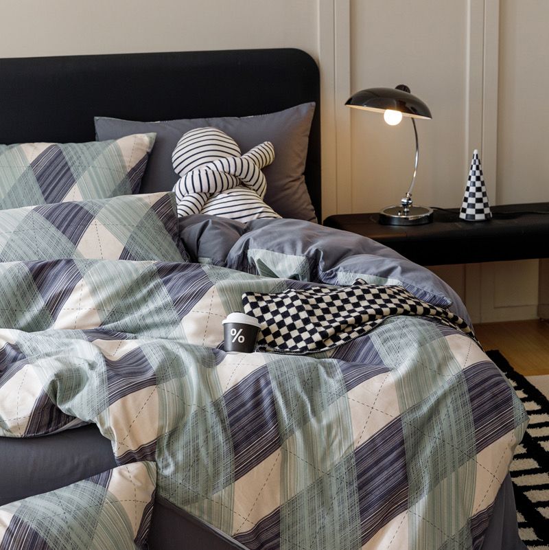 4Pcs Cotton 40s 130*70 gram/inch | Cotton Digital Printing Cover BedSet | ID COTTON4PCS025COLOR011