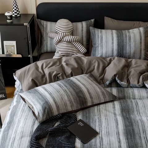 4Pcs Cotton 40s 130*70 gram/inch | Cotton Digital Printing Cover BedSet | ID COTTON4PCS025COLOR015