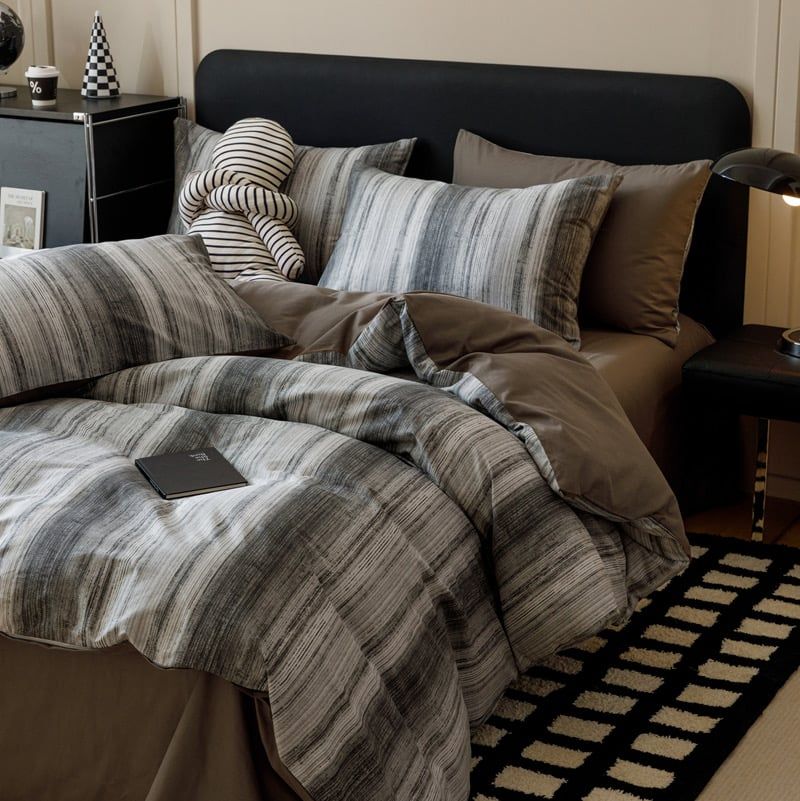 4Pcs Cotton 40s 130*70 gram/inch | Cotton Digital Printing Cover BedSet | ID COTTON4PCS025COLOR015