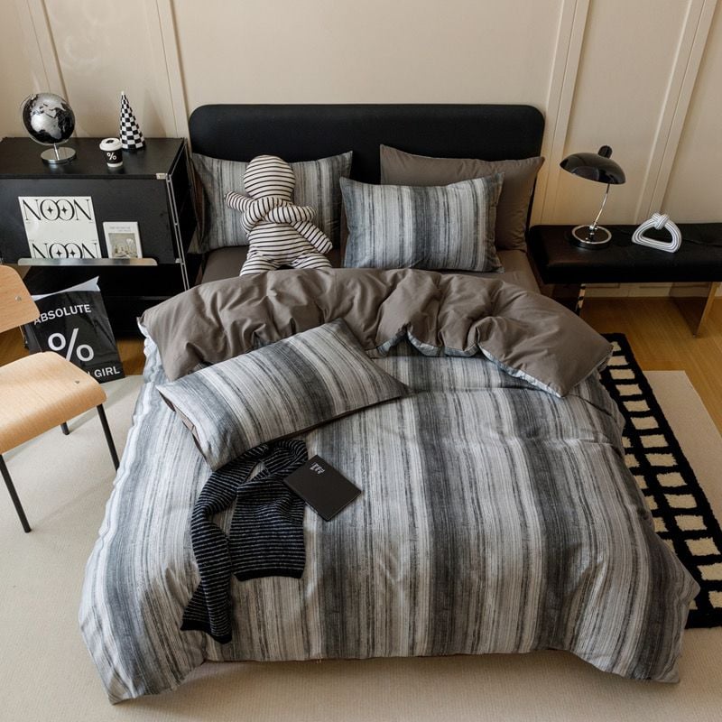 4Pcs Cotton 40s 130*70 gram/inch | Cotton Digital Printing Cover BedSet | ID COTTON4PCS025COLOR015