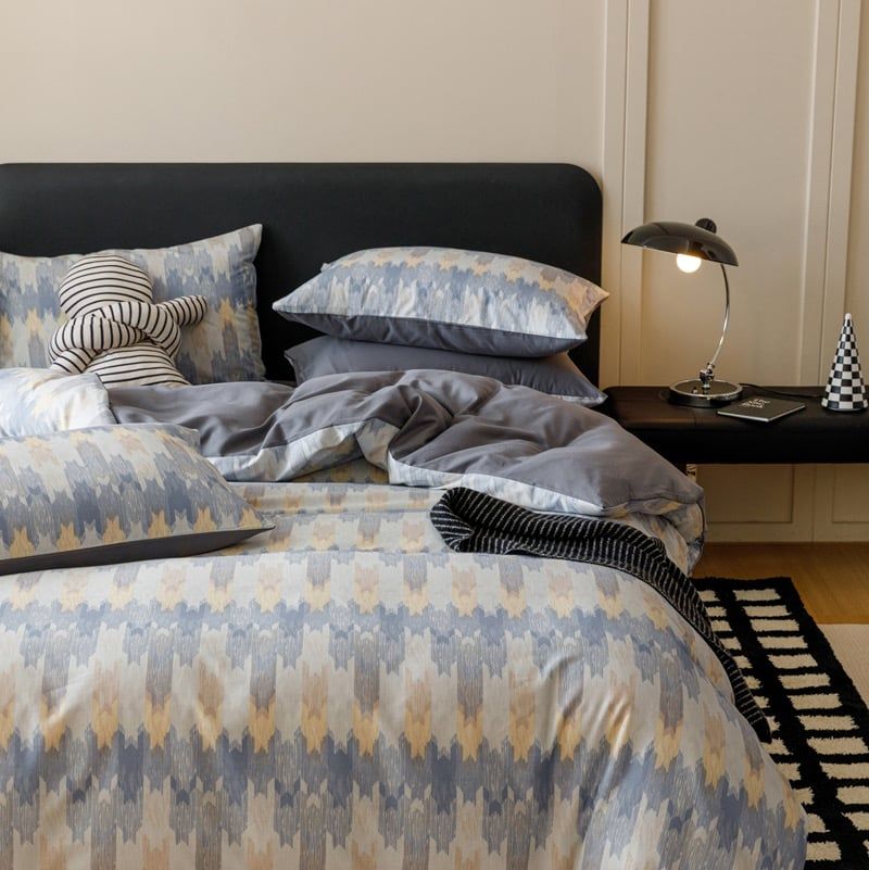 4Pcs Cotton 40s 130*70 gram/inch | Cotton Digital Printing Cover BedSet | ID COTTON4PCS025COLOR008