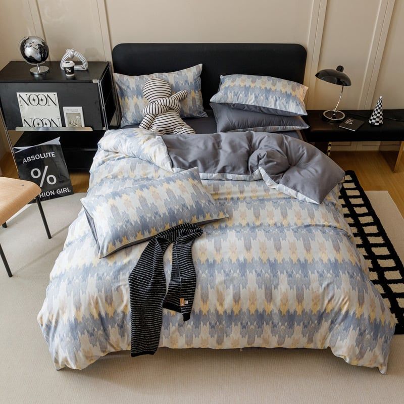 4Pcs Cotton 40s 130*70 gram/inch | Cotton Digital Printing Cover BedSet | ID COTTON4PCS025COLOR008