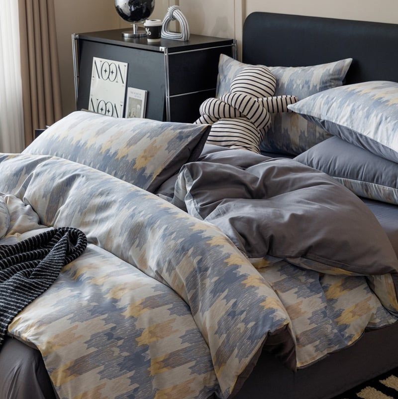 4Pcs Cotton 40s 130*70 gram/inch | Cotton Digital Printing Cover BedSet | ID COTTON4PCS025COLOR008