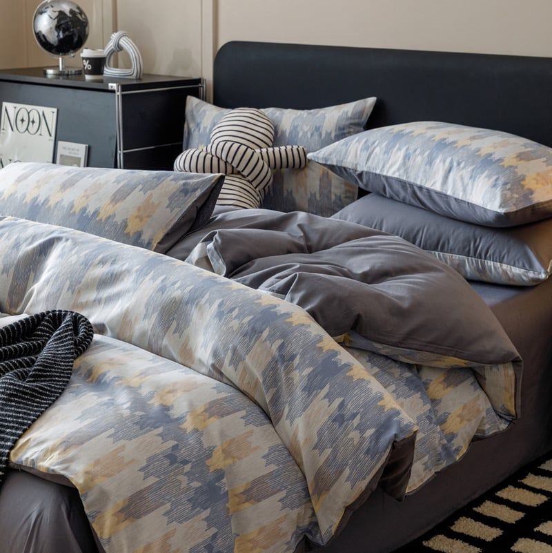 4Pcs Cotton 40s 130*70 gram/inch | Cotton Digital Printing Cover BedSet | ID COTTON4PCS025COLOR008