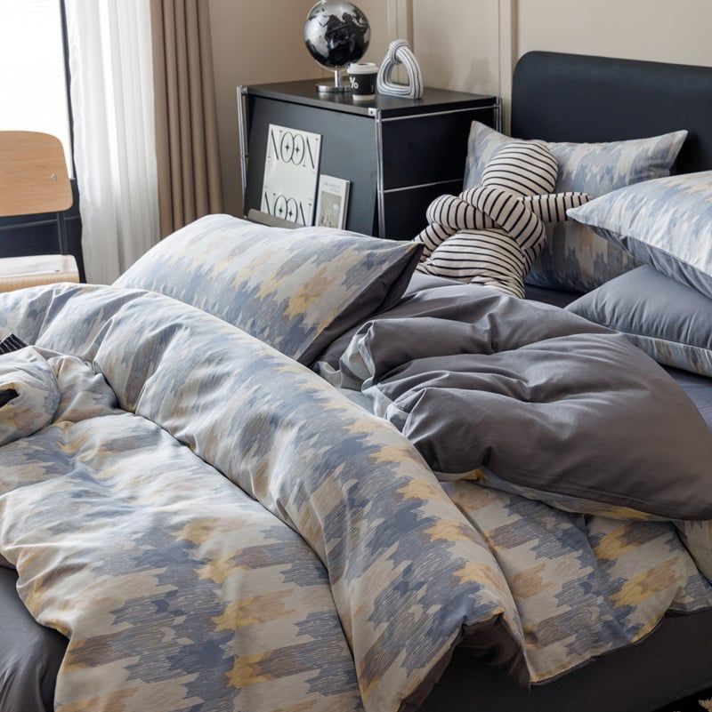 4Pcs Cotton 40s 130*70 gram/inch | Cotton Digital Printing Cover BedSet | ID COTTON4PCS025COLOR008