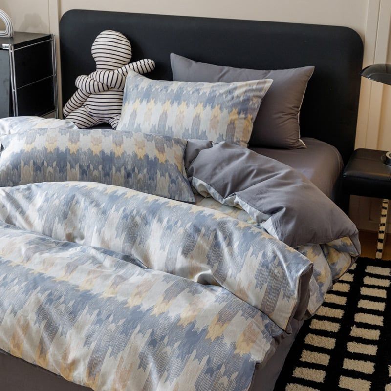 4Pcs Cotton 40s 130*70 gram/inch | Cotton Digital Printing Cover BedSet | ID COTTON4PCS025COLOR008