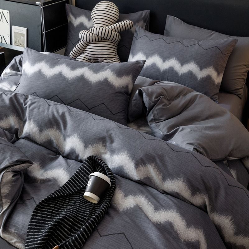 4Pcs Cotton 40s 130*70 gram/inch | Cotton Digital Printing Cover BedSet | ID COTTON4PCS025COLOR009