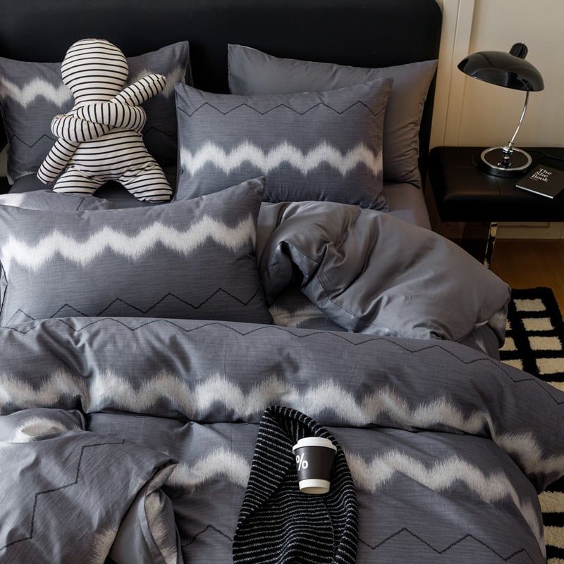 4Pcs Cotton 40s 130*70 gram/inch | Cotton Digital Printing Cover BedSet | ID COTTON4PCS025COLOR009