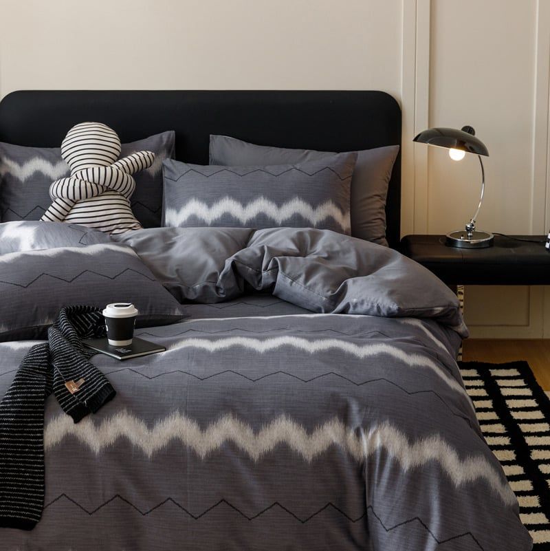 4Pcs Cotton 40s 130*70 gram/inch | Cotton Digital Printing Cover BedSet | ID COTTON4PCS025COLOR009