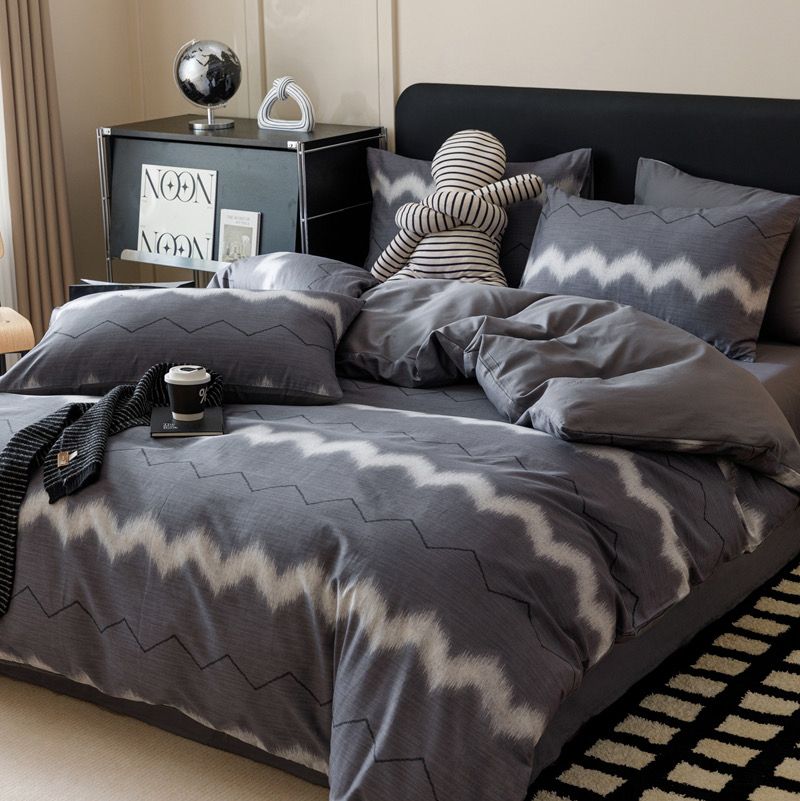 4Pcs Cotton 40s 130*70 gram/inch | Cotton Digital Printing Cover BedSet | ID COTTON4PCS025COLOR009