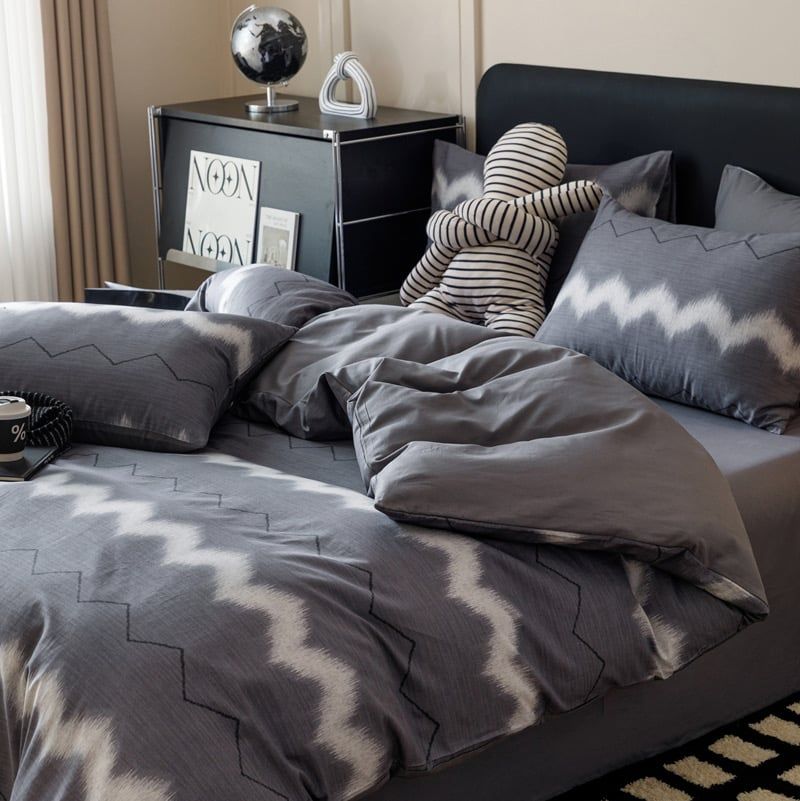 4Pcs Cotton 40s 130*70 gram/inch | Cotton Digital Printing Cover BedSet | ID COTTON4PCS025COLOR009