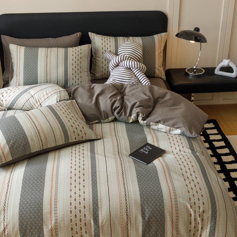 4Pcs Cotton 40s 130*70 gram/inch | Cotton Digital Printing Cover BedSet | ID COTTON4PCS025COLOR010