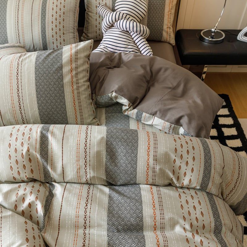 4Pcs Cotton 40s 130*70 gram/inch | Cotton Digital Printing Cover BedSet | ID COTTON4PCS025COLOR010