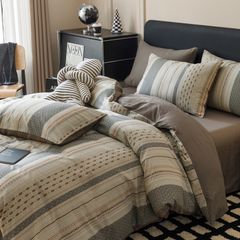 4Pcs Cotton 40s 130*70 gram/inch | Cotton Digital Printing Cover BedSet | ID COTTON4PCS025COLOR010