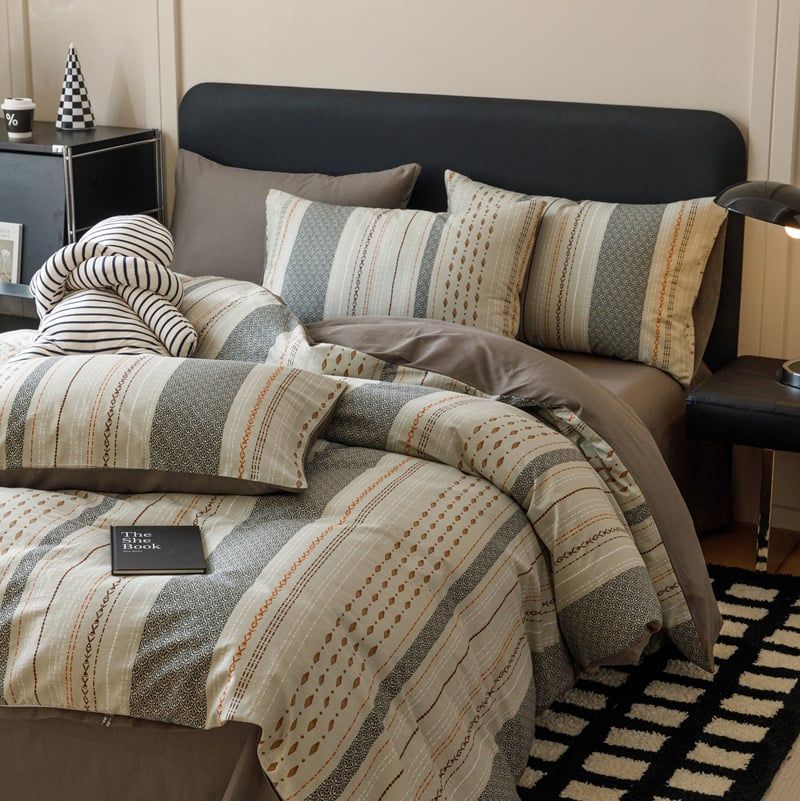 4Pcs Cotton 40s 130*70 gram/inch | Cotton Digital Printing Cover BedSet | ID COTTON4PCS025COLOR010