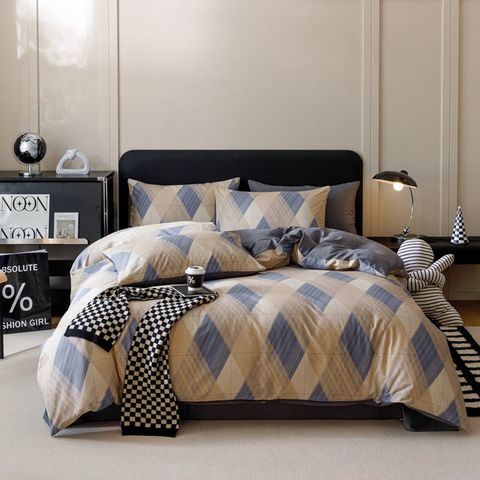 4Pcs Cotton 40s 130*70 gram/inch | Cotton Digital Printing Cover BedSet | ID COTTON4PCS025COLOR014