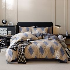 4Pcs Cotton 40s 130*70 gram/inch | Cotton Digital Printing Cover BedSet | ID COTTON4PCS025COLOR014