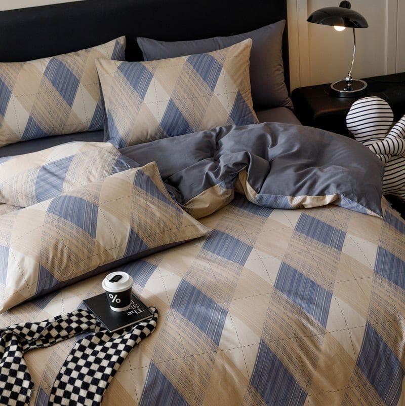 4Pcs Cotton 40s 130*70 gram/inch | Cotton Digital Printing Cover BedSet | ID COTTON4PCS025COLOR014